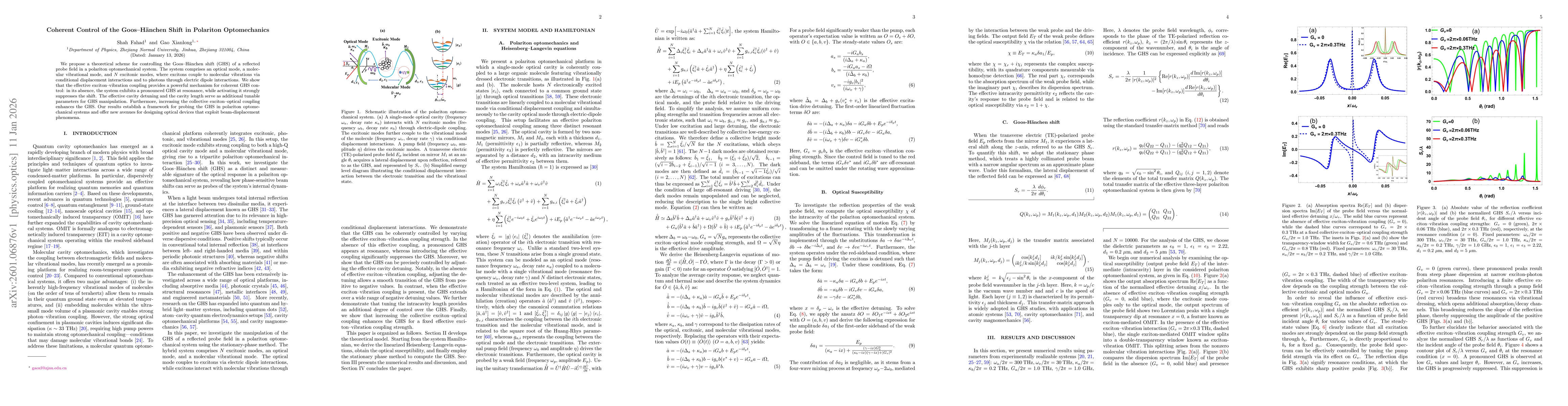 Thumbnail for Coherent Control of the Goos-Hänchen Shift in Polariton Optomechanics