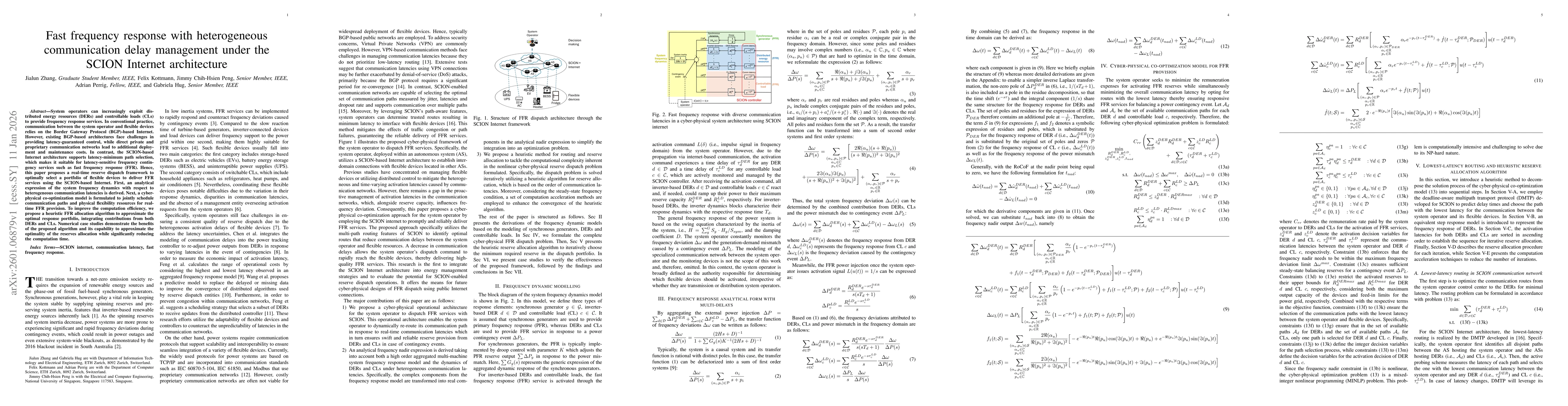 Thumbnail for Fast frequency response with heterogeneous communication delay management under the SCION Internet architecture