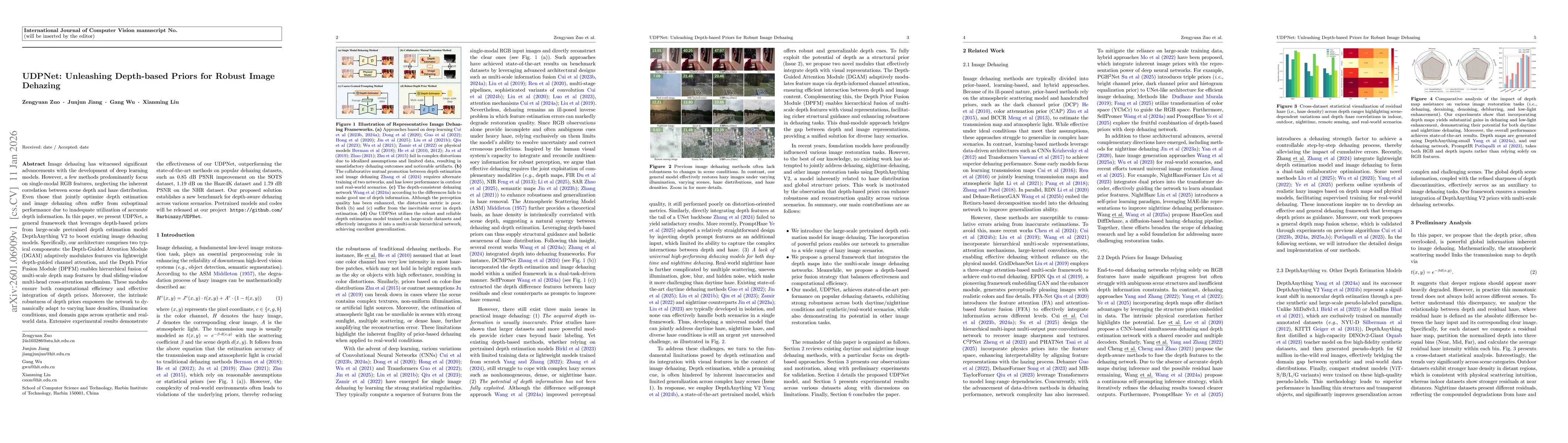 Thumbnail for UDPNet: Unleashing Depth-based Priors for Robust Image Dehazing
