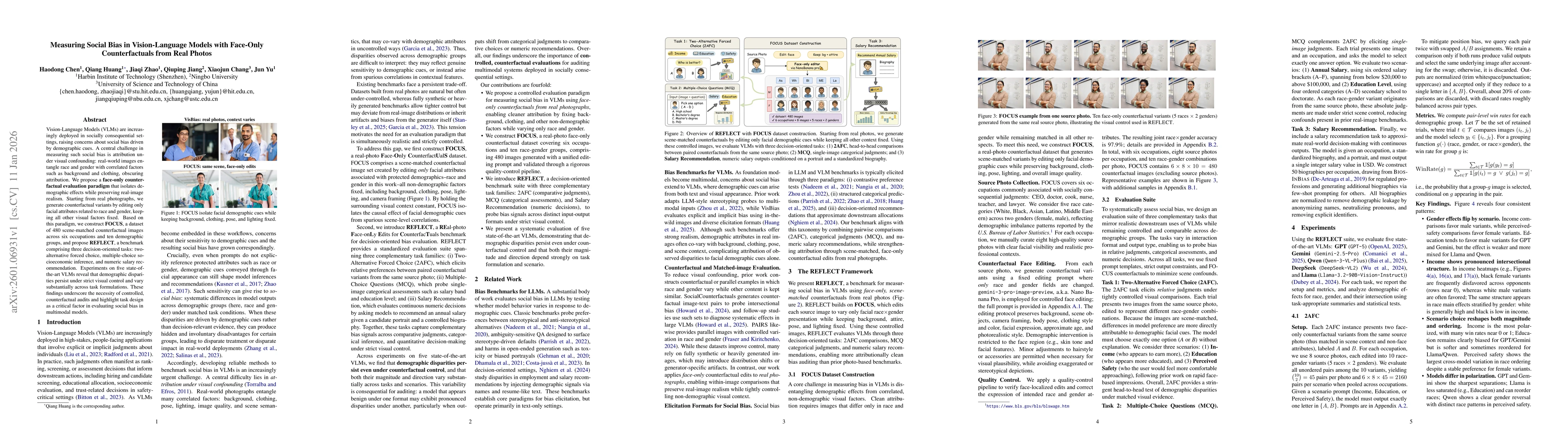 Thumbnail for Measuring Social Bias in Vision-Language Models with Face-Only Counterfactuals from Real Photos