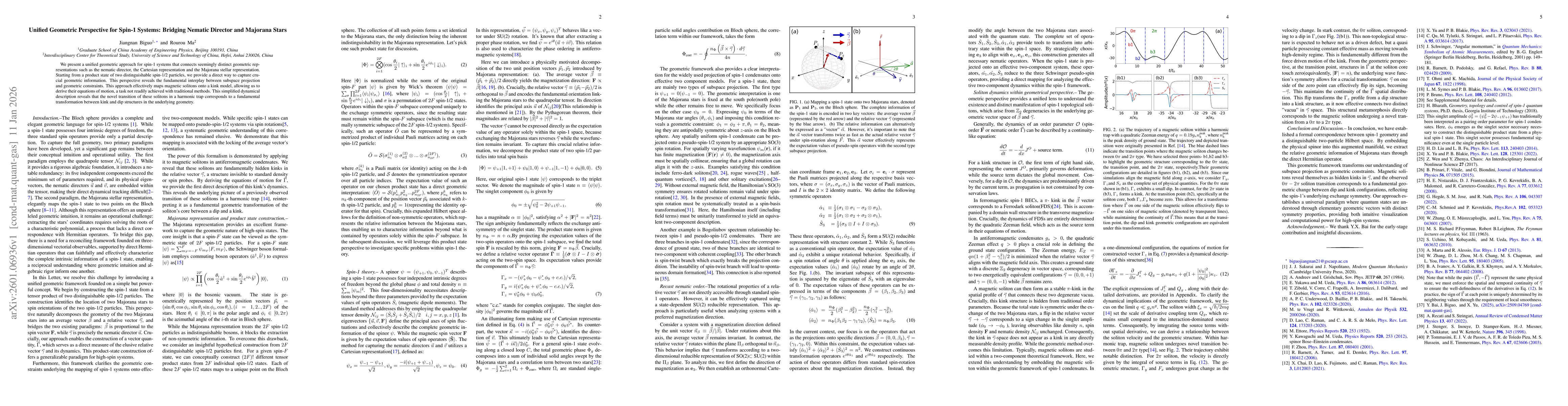 Thumbnail for Unified Geometric Perspective for Spin-1 Systems: Bridging Nematic Director and Majorana Stars