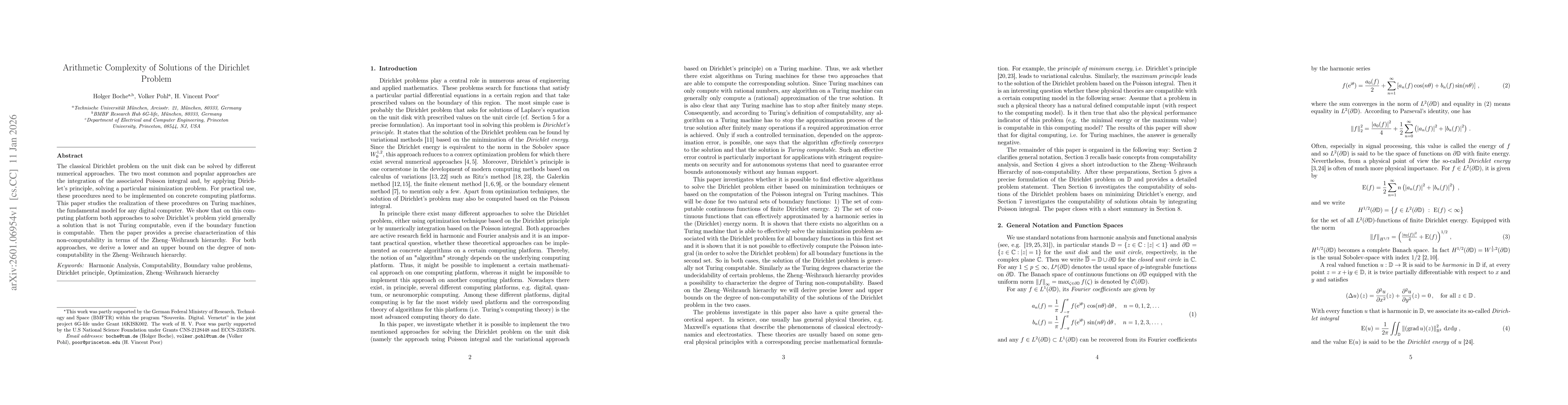 Thumbnail for Arithmetic Complexity of Solutions of the Dirichlet Problem