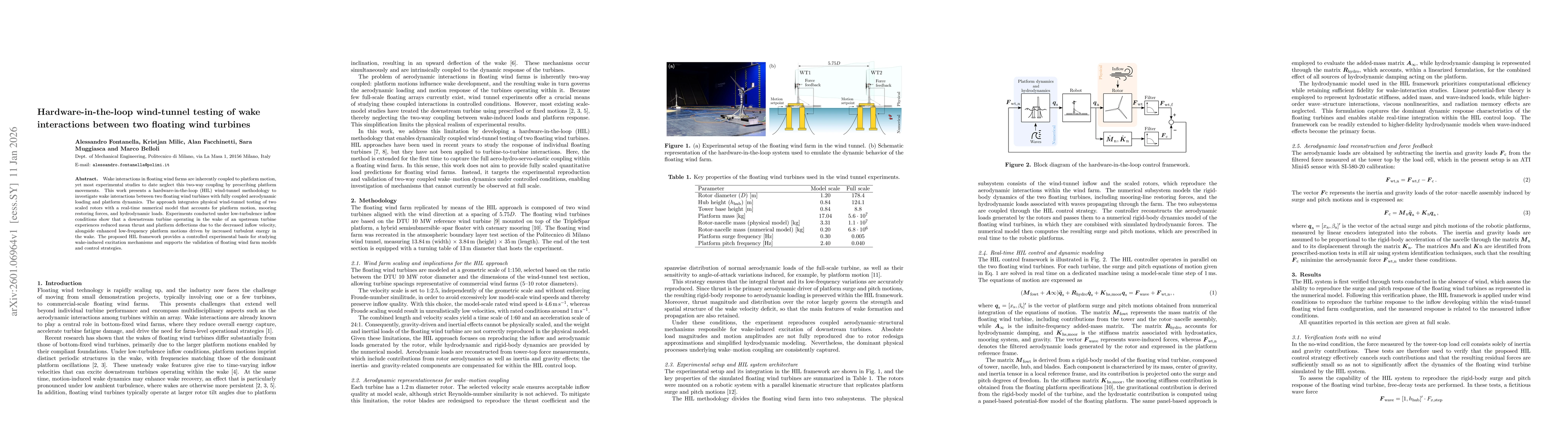 Thumbnail for Hardware-in-the-loop wind-tunnel testing of wake interactions between two floating wind turbines