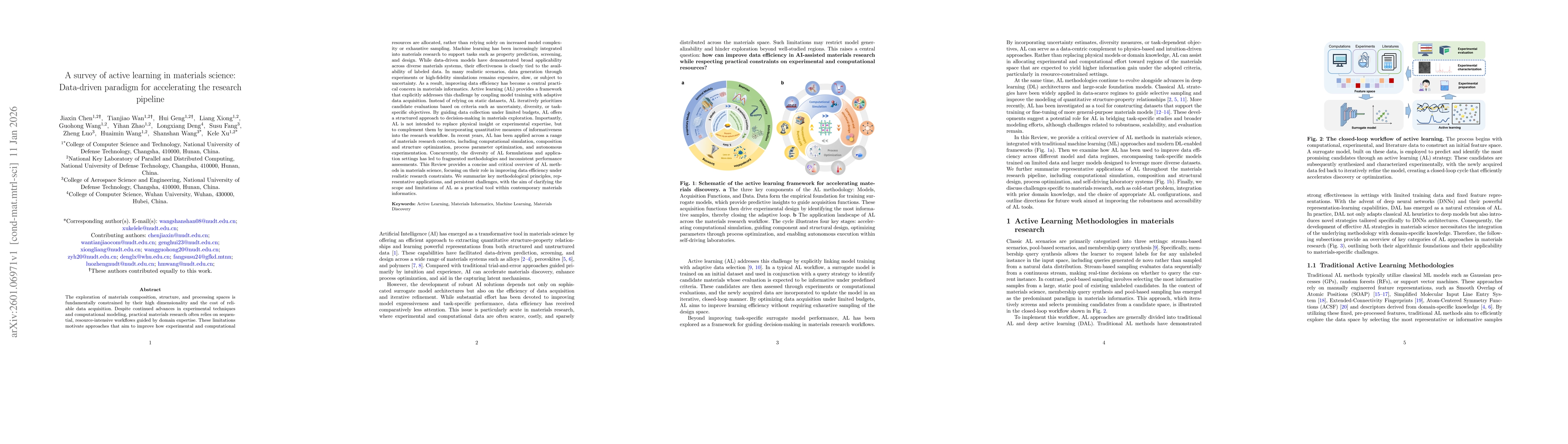 Thumbnail for A survey of active learning in materials science: Data-driven paradigm for accelerating the research pipeline