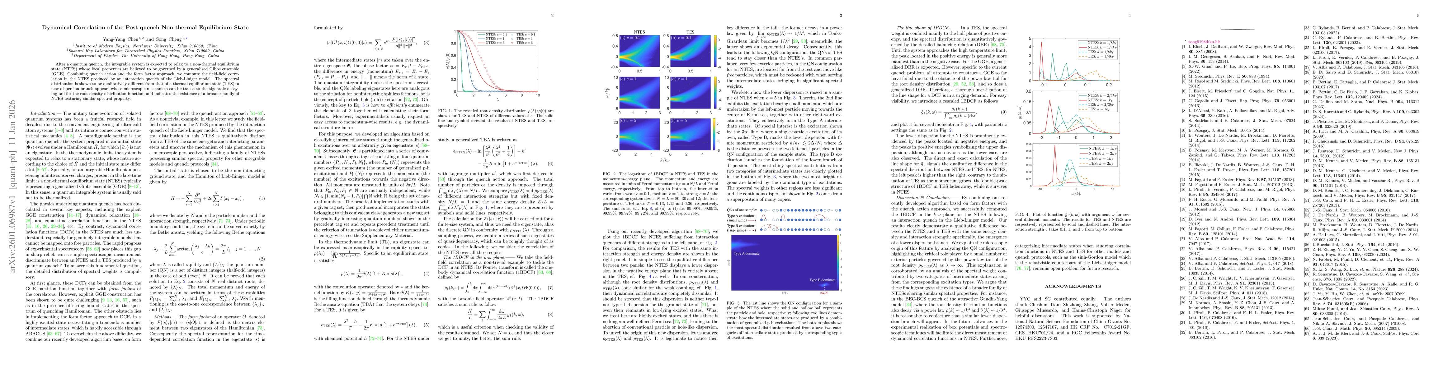 Thumbnail for Dynamical Correlation of the Post-quench Non-thermal Equilibrium State