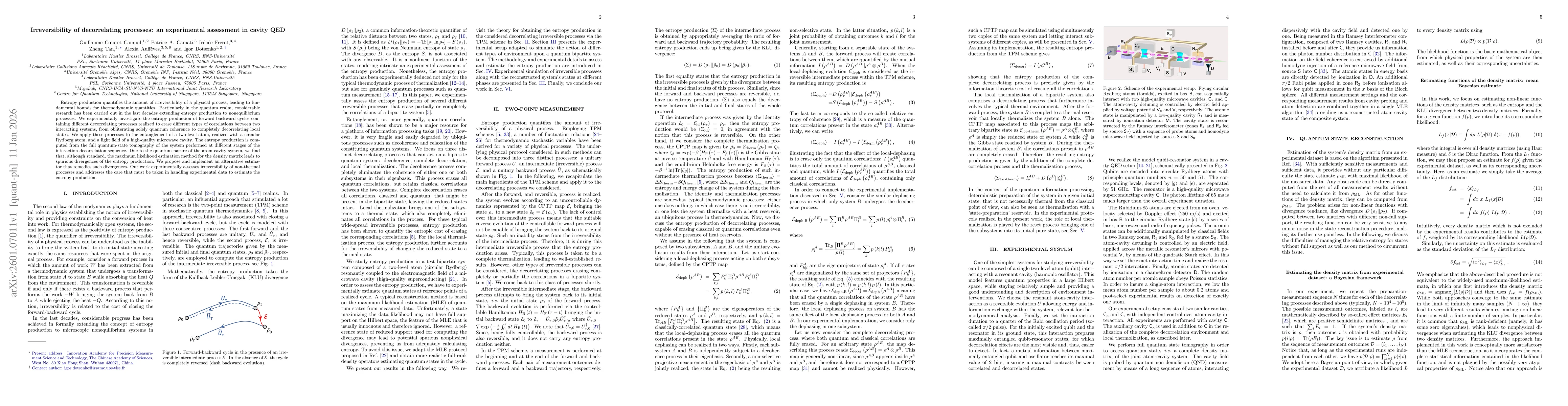 Thumbnail for Irreversibility of decorrelating processes: an experimental assessment in cavity QED