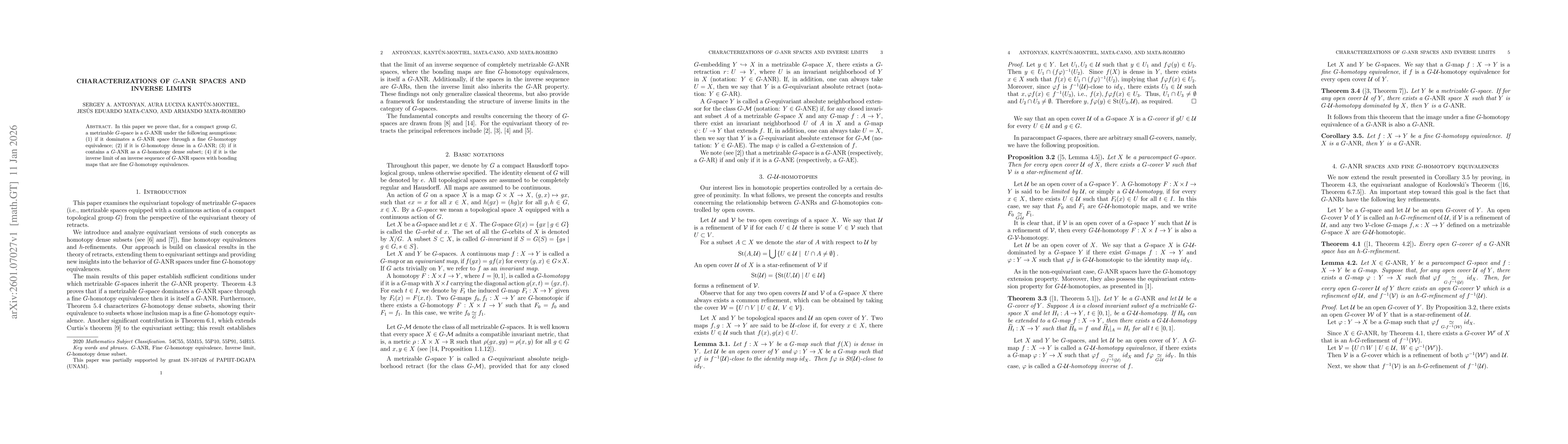 Thumbnail for Characterizations of $G$-ANR spaces and inverse limits