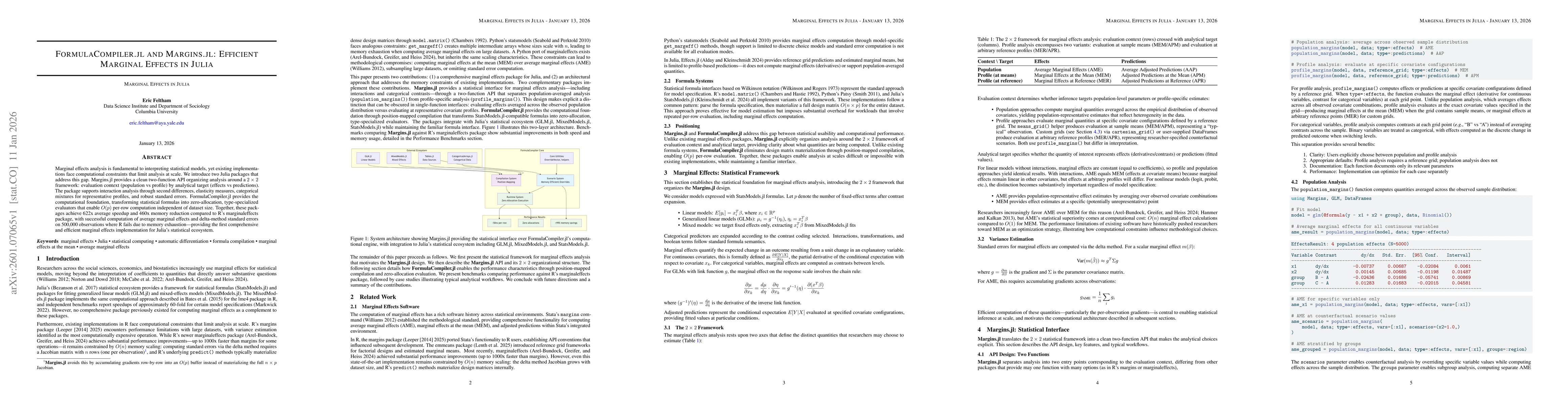 Thumbnail for FormulaCompiler.jl and Margins.jl: Efficient Marginal Effects in Julia