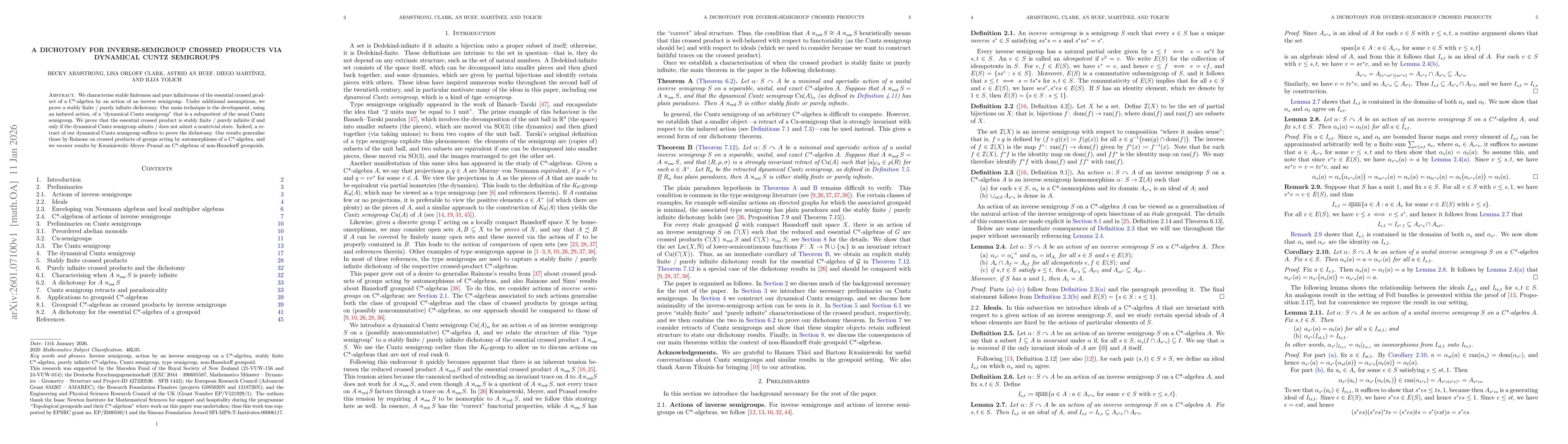 Thumbnail for A Dichotomy for Inverse-Semigroup Crossed Products via Dynamical Cuntz Semigroups
