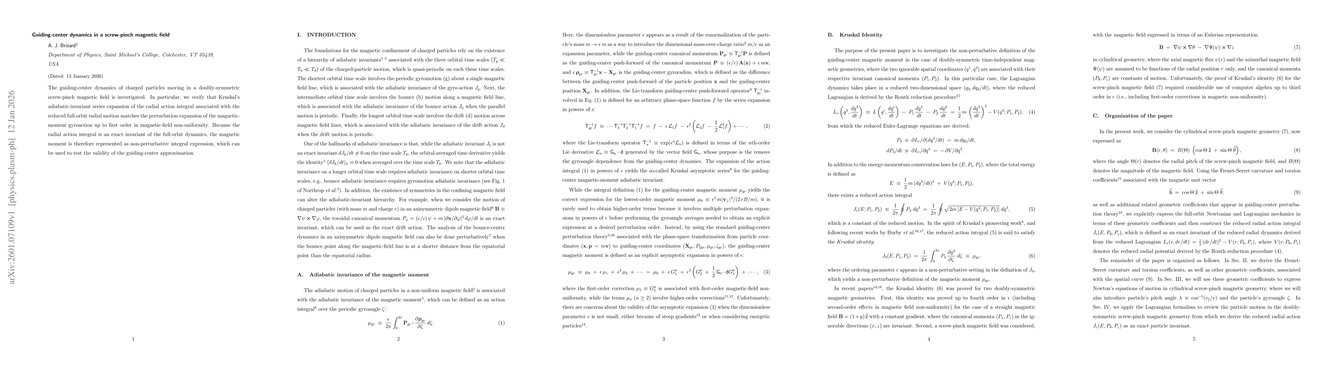 Thumbnail for Guiding-center dynamics in a screw-pinch magnetic field