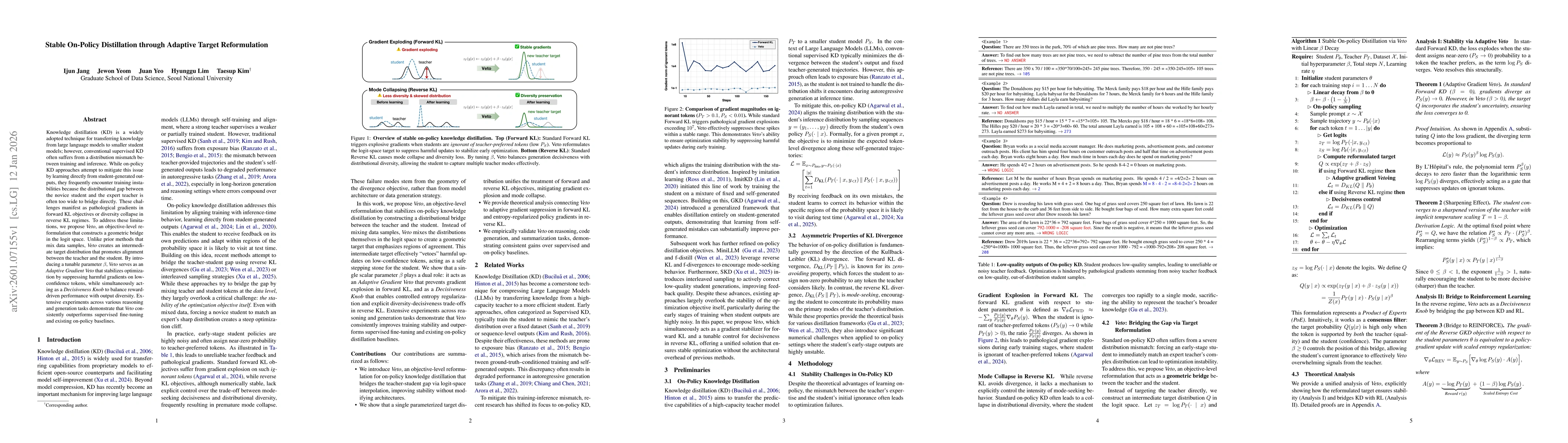 Thumbnail for Stable On-Policy Distillation through Adaptive Target Reformulation