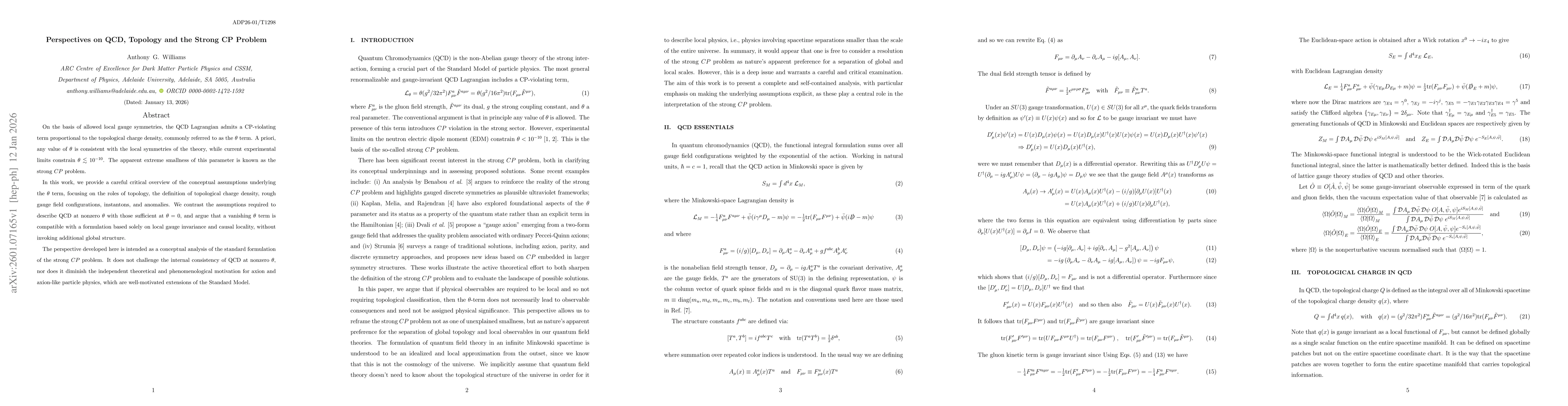 Thumbnail for Perspectives on QCD, Topology and the Strong CP Problem