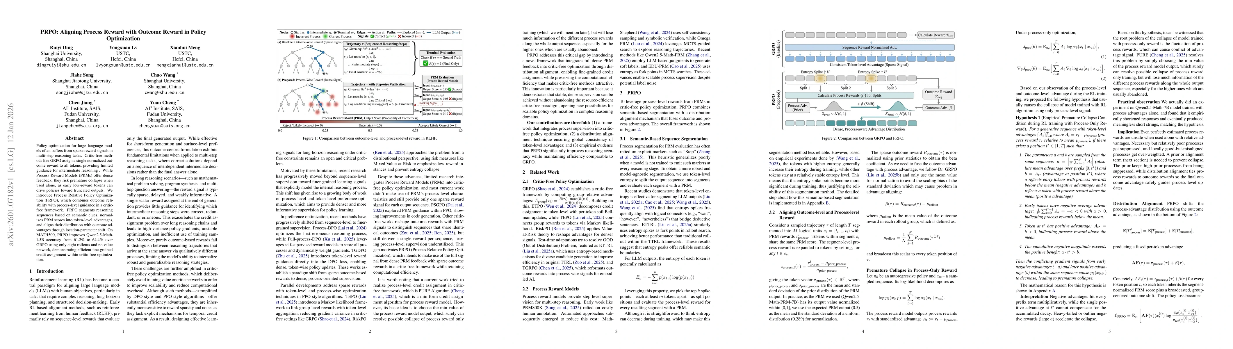 Thumbnail for PRPO: Aligning Process Reward with Outcome Reward in Policy Optimization