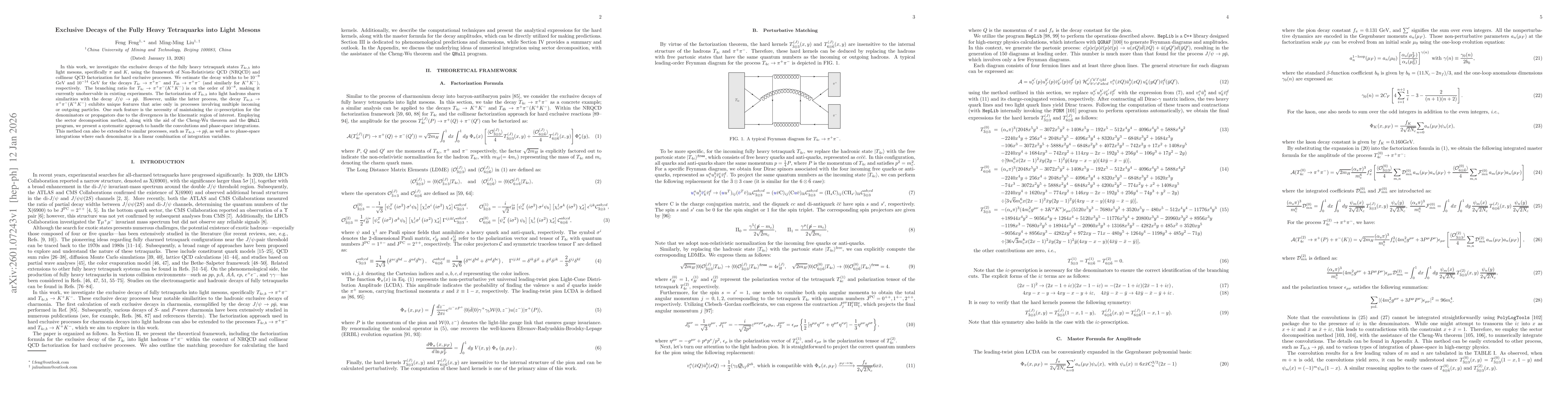 Thumbnail for Exclusive Decays of the Fully Heavy Tetraquarks into Light Mesons