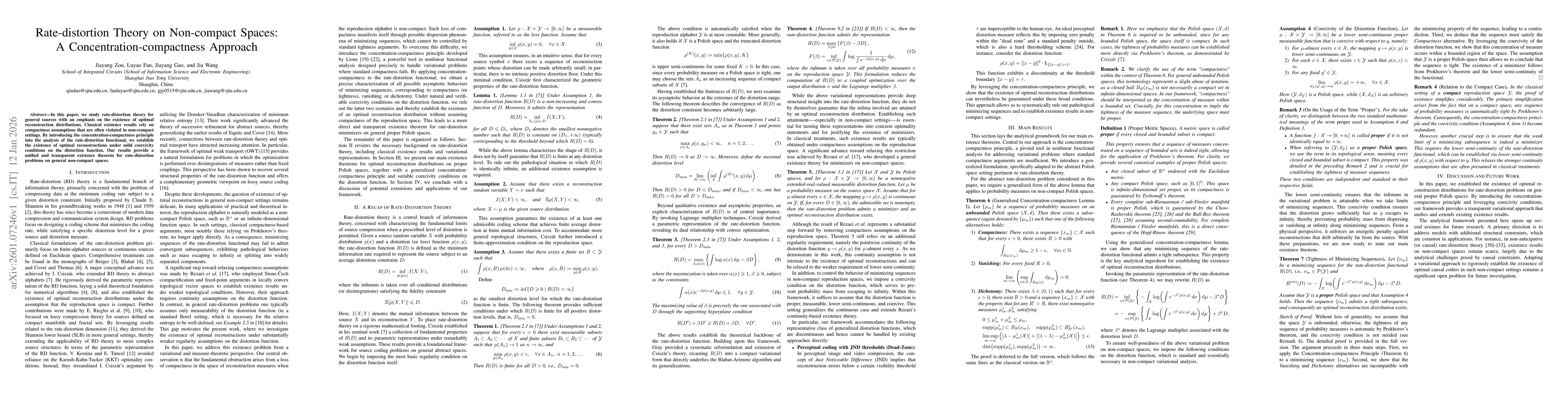 Thumbnail for Rate-distortion Theory on Non-compact Spaces: A Concentration-compactness Approach