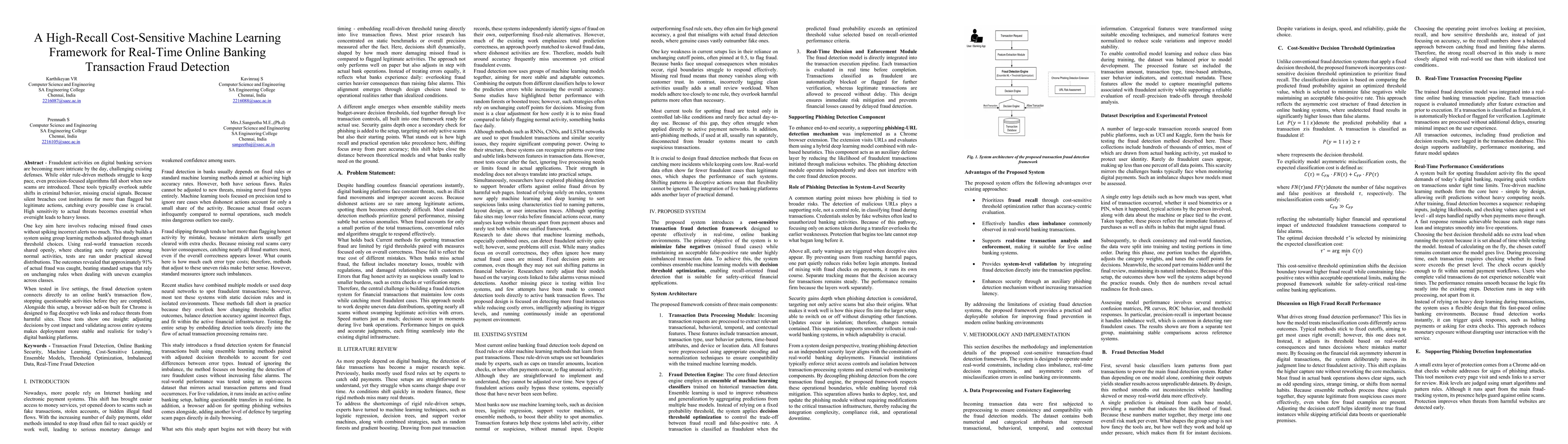 Thumbnail for A High-Recall Cost-Sensitive Machine Learning Framework for Real-Time Online Banking Transaction Fraud Detection