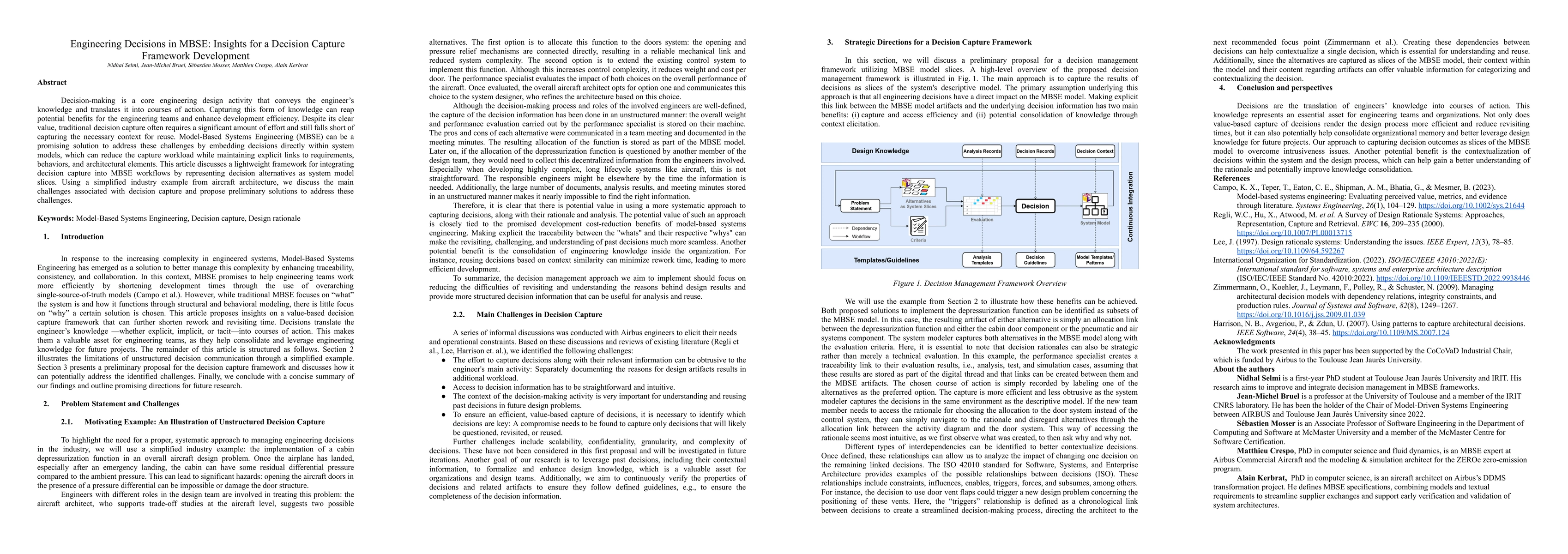 Thumbnail for Engineering Decisions in MBSE: Insights for a Decision Capture Framework Development