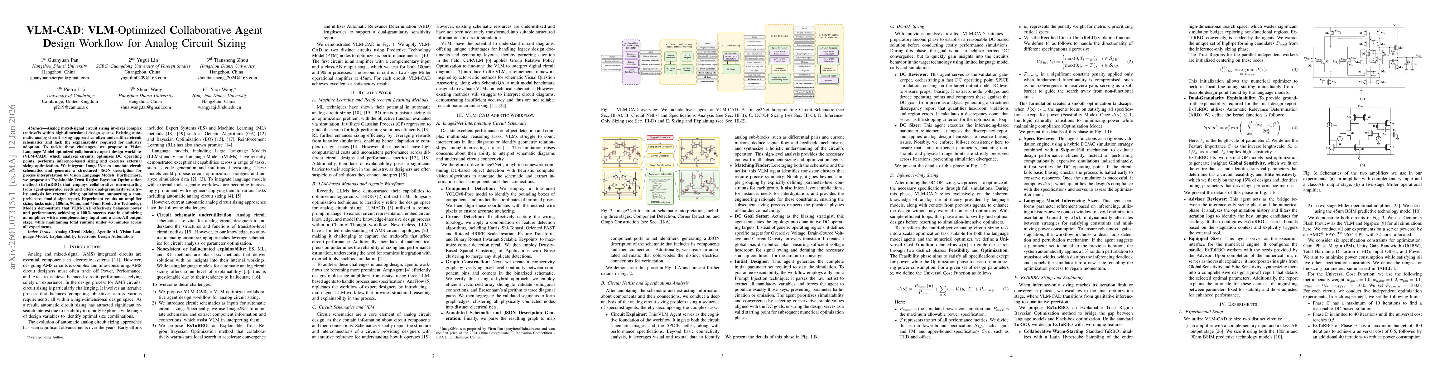 Thumbnail for VLM-CAD: VLM-Optimized Collaborative Agent Design Workflow for Analog Circuit Sizing
