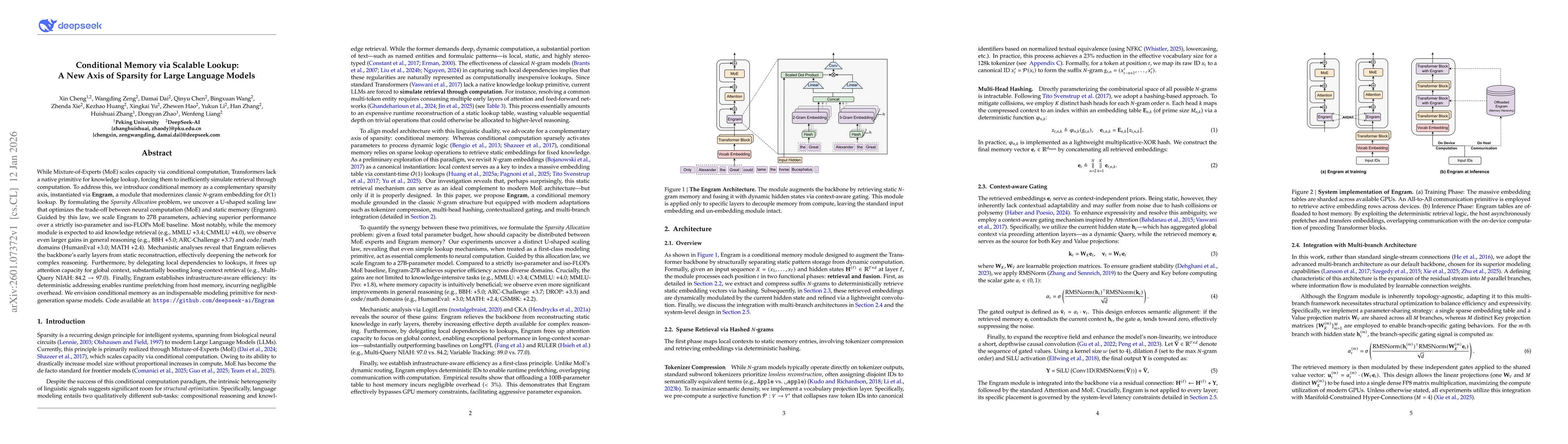 Thumbnail for Conditional Memory via Scalable Lookup: A New Axis of Sparsity for Large Language Models