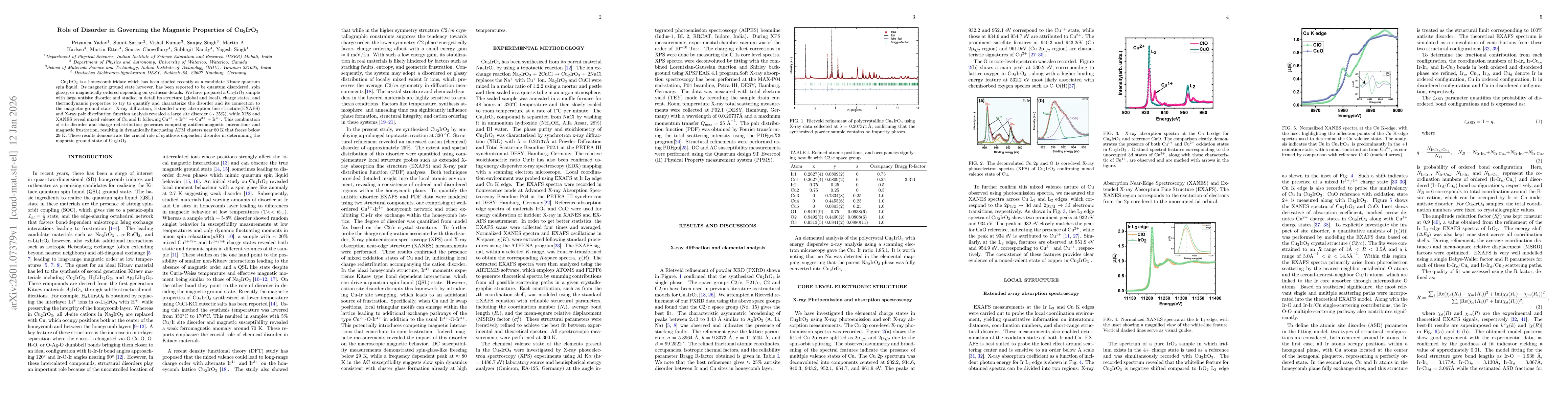 Thumbnail for Role of Disorder in Governing the Magnetic Properties of Cu2IrO3
