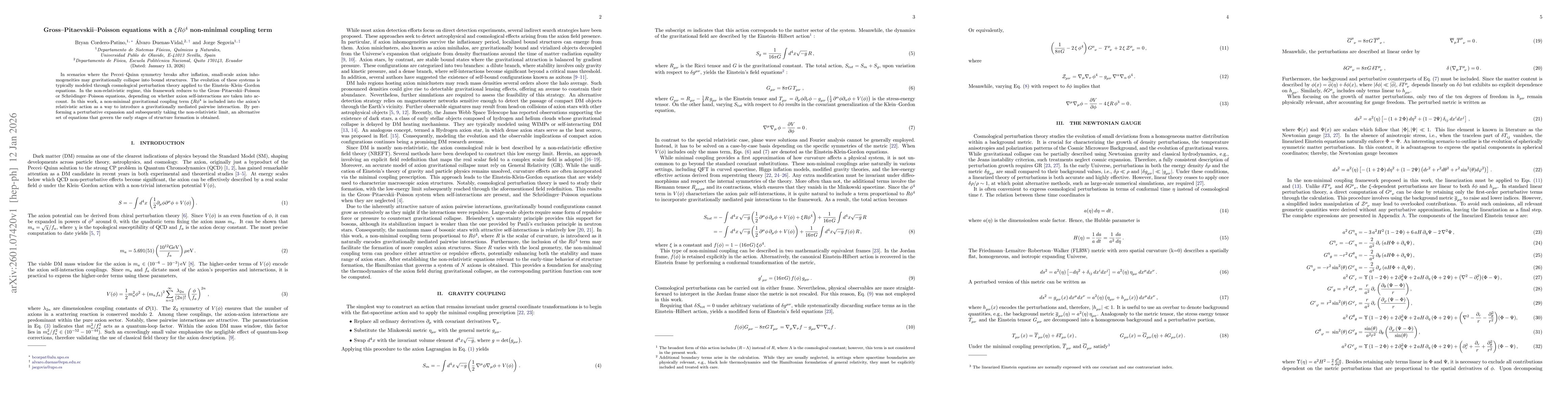 Thumbnail for Gross-Pitaevskii-Poisson equations with a $ξR φ^4$ non-minimal coupling term