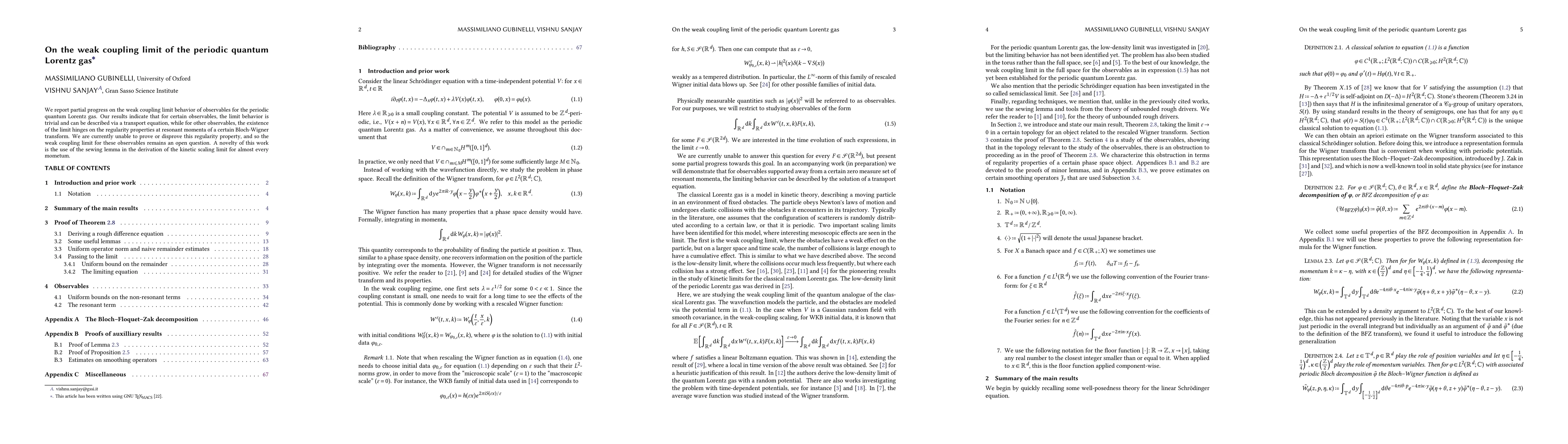 Thumbnail for On the weak coupling limit of the periodic quantum Lorentz gas