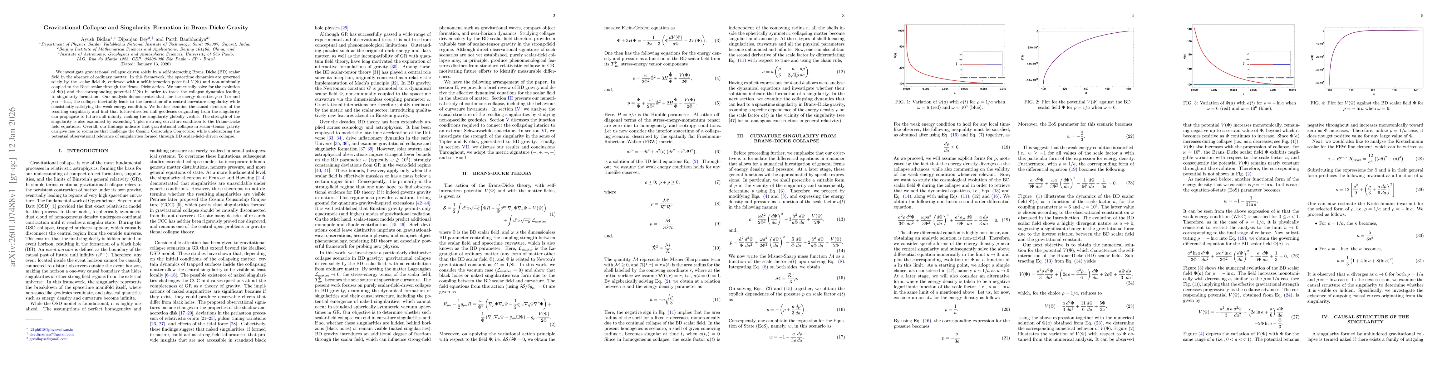 Thumbnail for Gravitational Collapse and Singularity Formation in Brans-Dicke Gravity