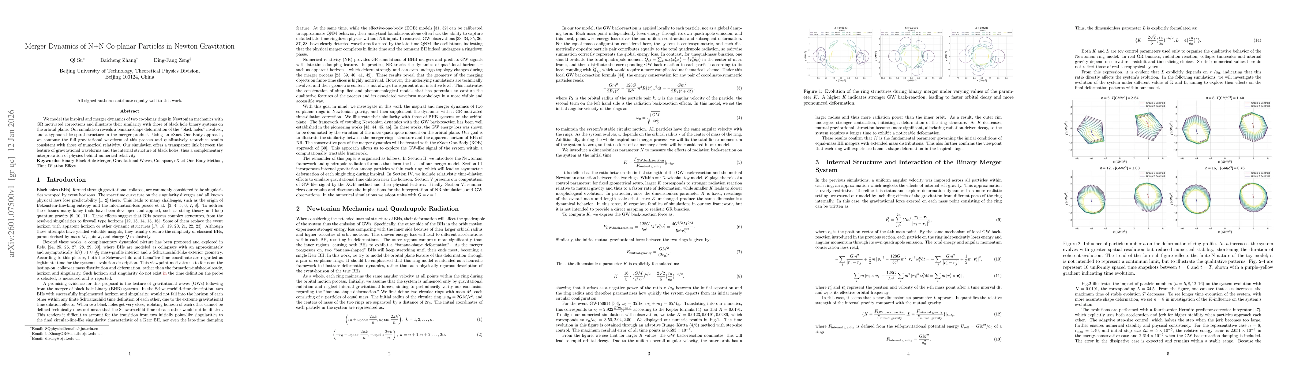 Thumbnail for Merger Dynamics of N+N Co-planar Particles in Newton Gravitation