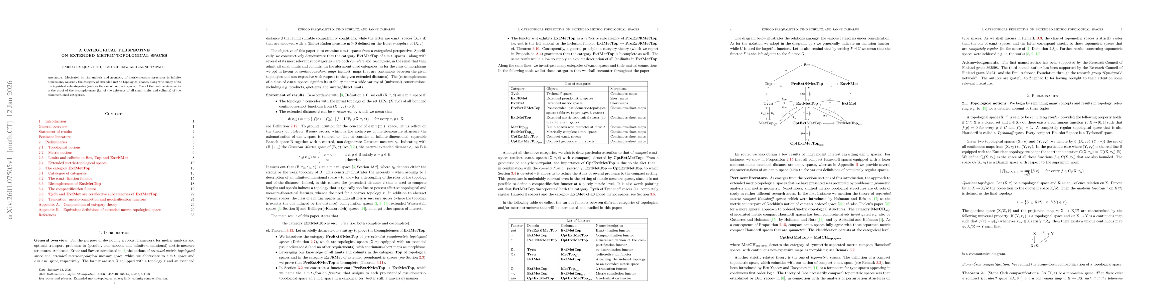Thumbnail for A categorical perspective on extended metric-topological spaces