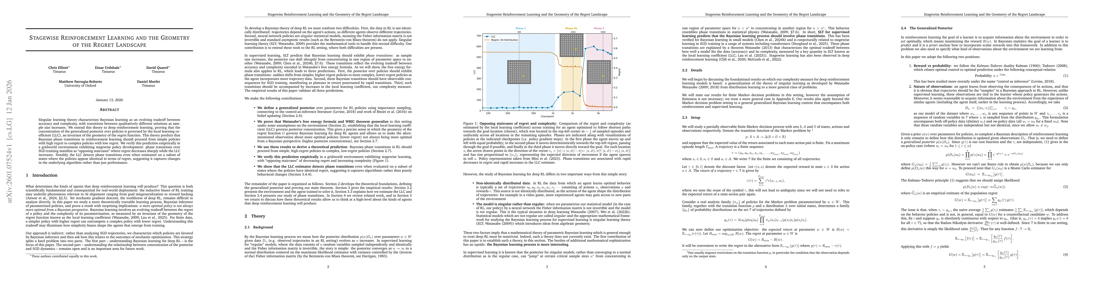 Thumbnail for Stagewise Reinforcement Learning and the Geometry of the Regret Landscape