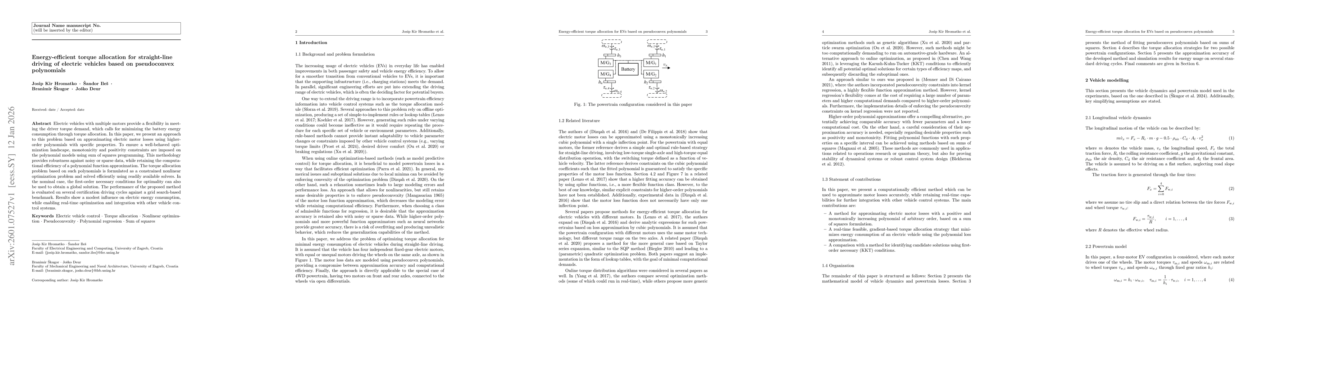 Thumbnail for Energy-efficient torque allocation for straight-line driving of electric vehicles based on pseudoconvex polynomials