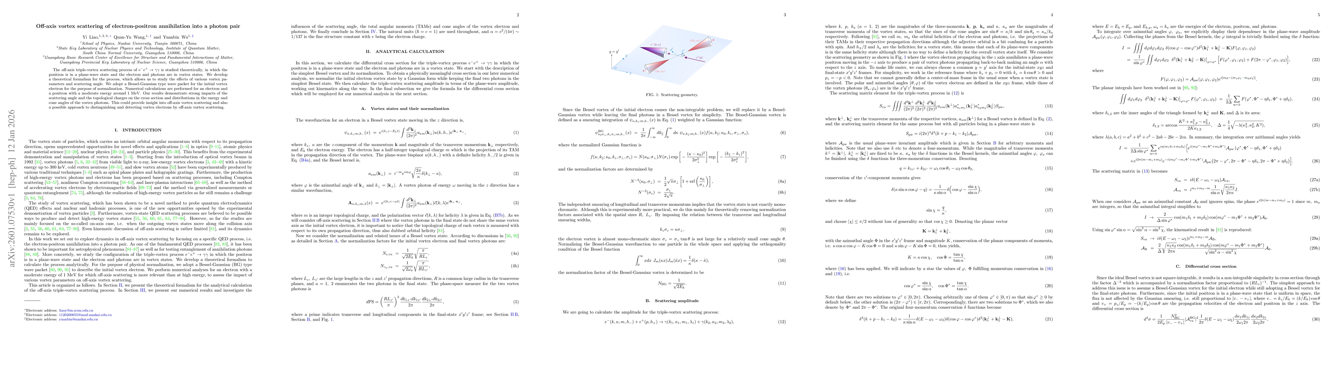 Thumbnail for Off-axis vortex scattering of electron-positron annihilation into a photon pair