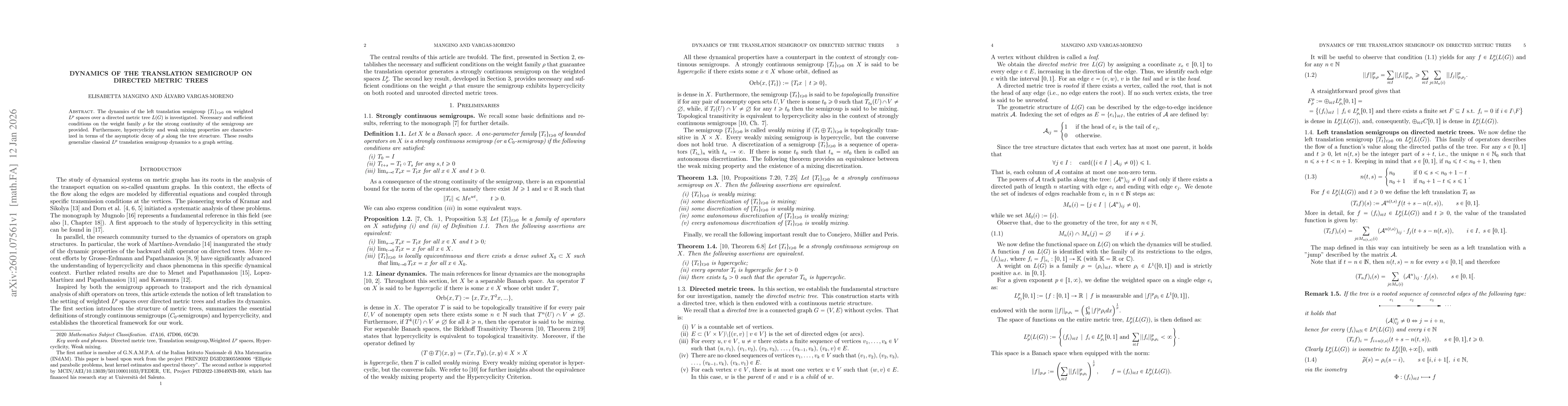Thumbnail for Dynamics of the translation semigroup on directed metric trees
