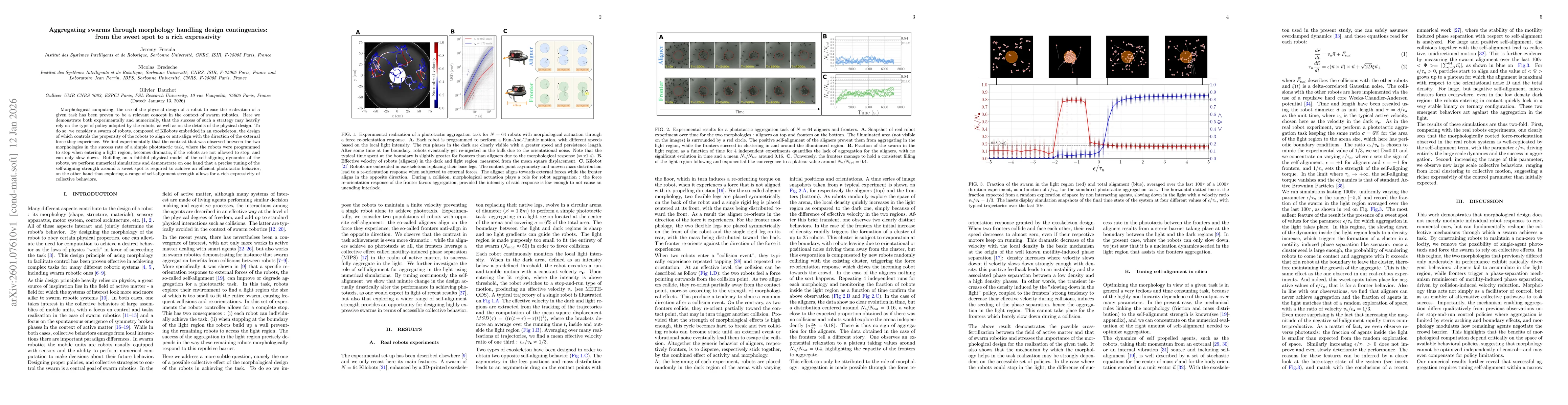 Thumbnail for Aggregating swarms through morphology handling design contingencies: from the sweet spot to a rich expressivity