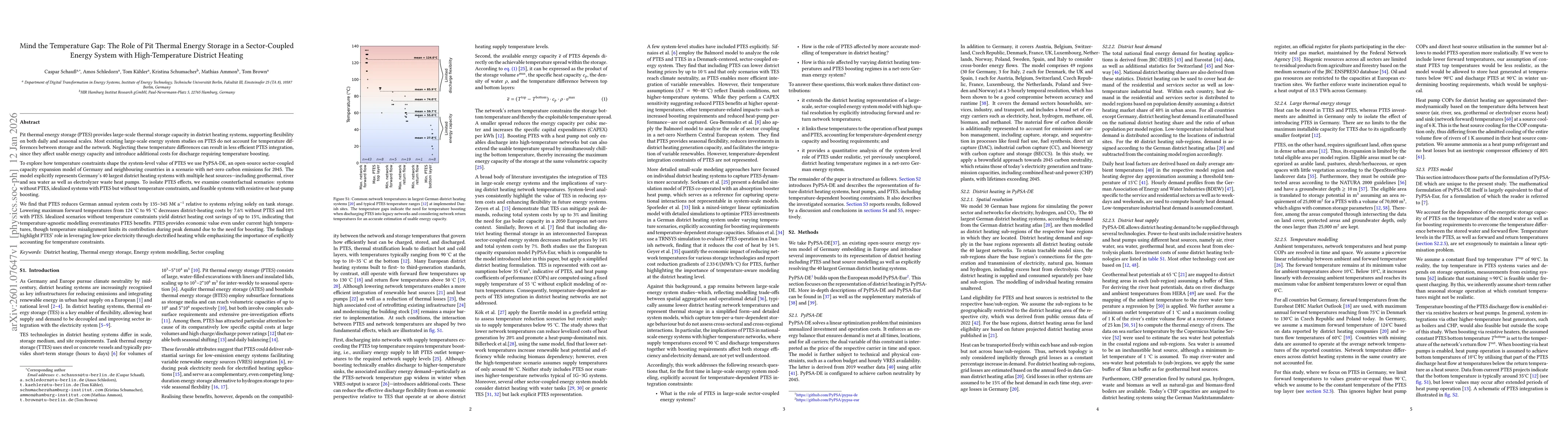 Thumbnail for Mind the Temperature Gap: The Role of Pit Thermal Energy Storage in a Sector-Coupled Energy System with High-Temperature District Heating