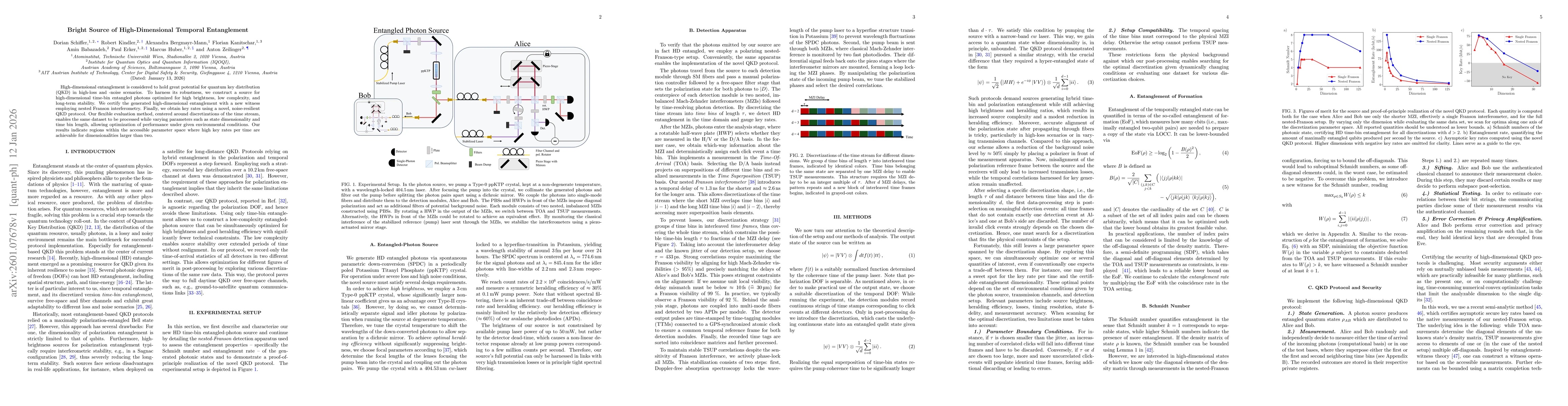 Thumbnail for Bright Source of High-Dimensional Temporal Entanglement