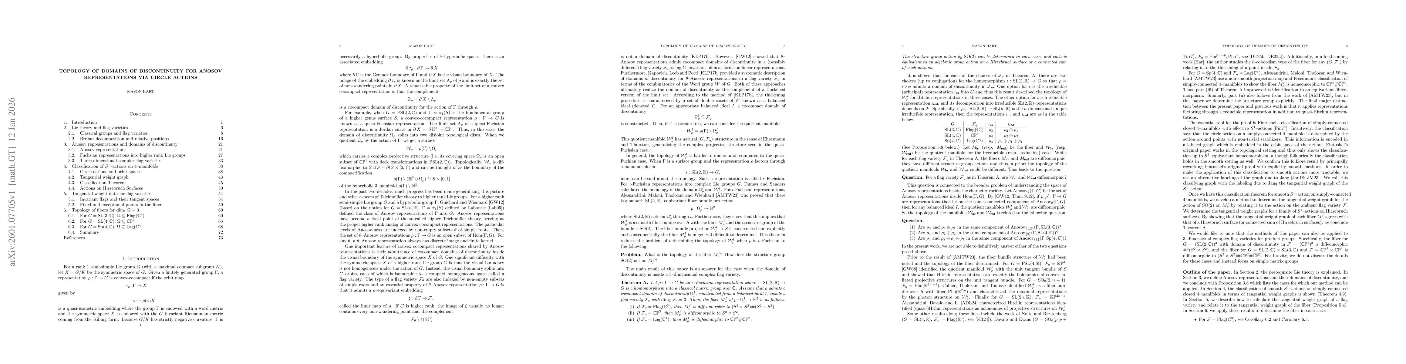 Thumbnail for Topology of domains of discontinuity for Anosov representations via circle actions