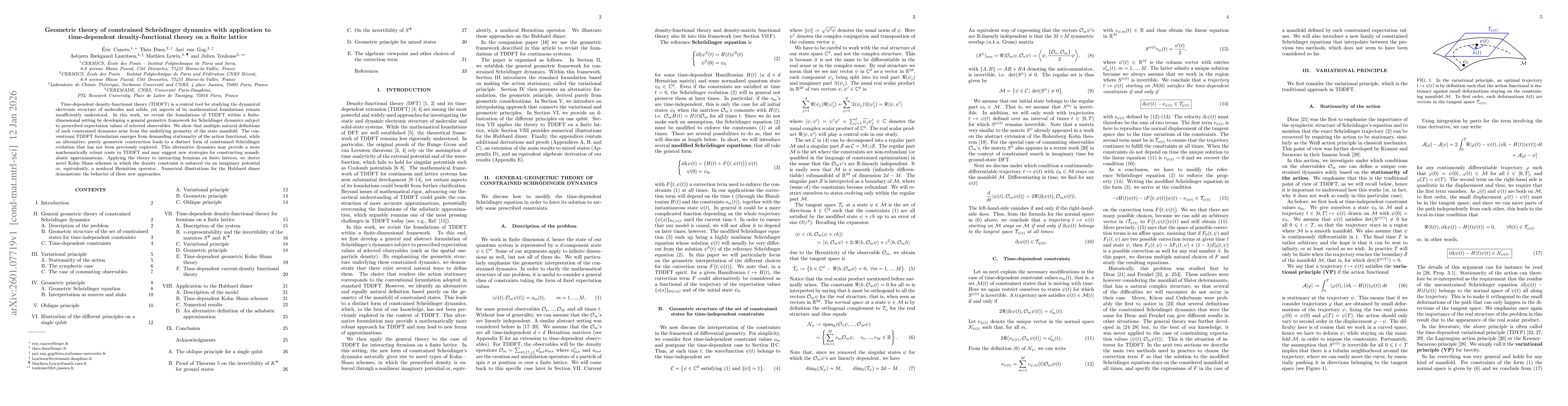 Thumbnail for Geometric theory of constrained Schrödinger dynamics with application to time-dependent density-functional theory on a finite lattice