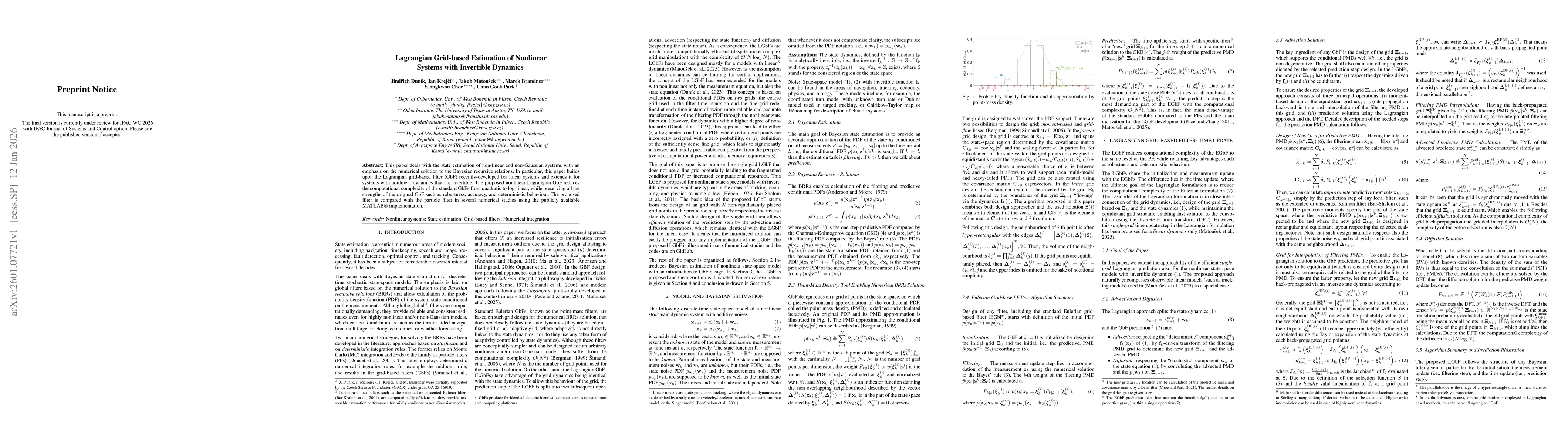 Thumbnail for Lagrangian Grid-based Estimation of Nonlinear Systems with Invertible Dynamics