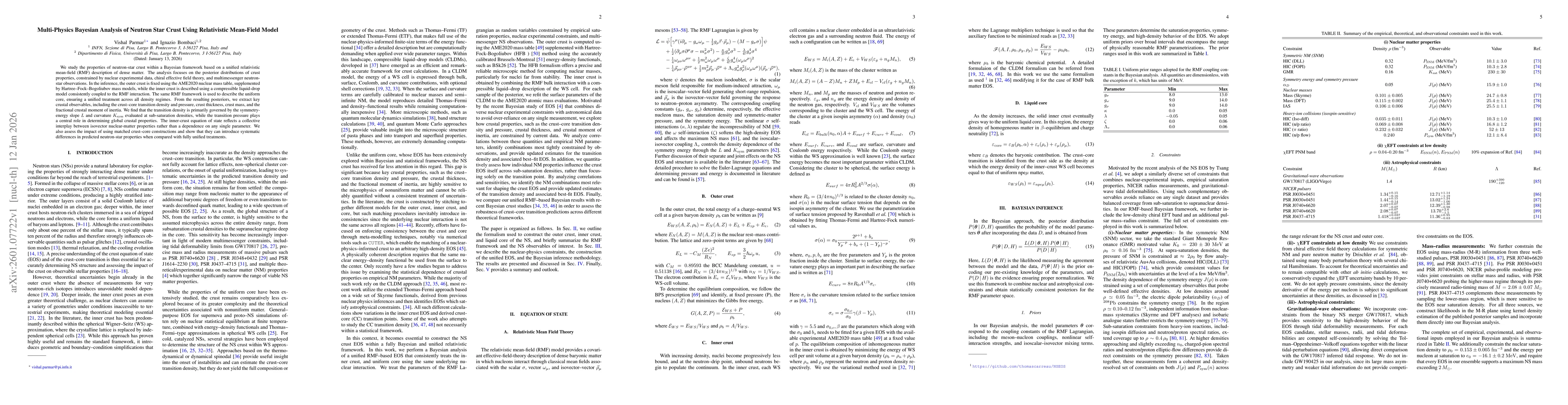 Thumbnail for Multi-Physics Bayesian Analysis of Neutron Star Crust Using Relativistic Mean-Field Model