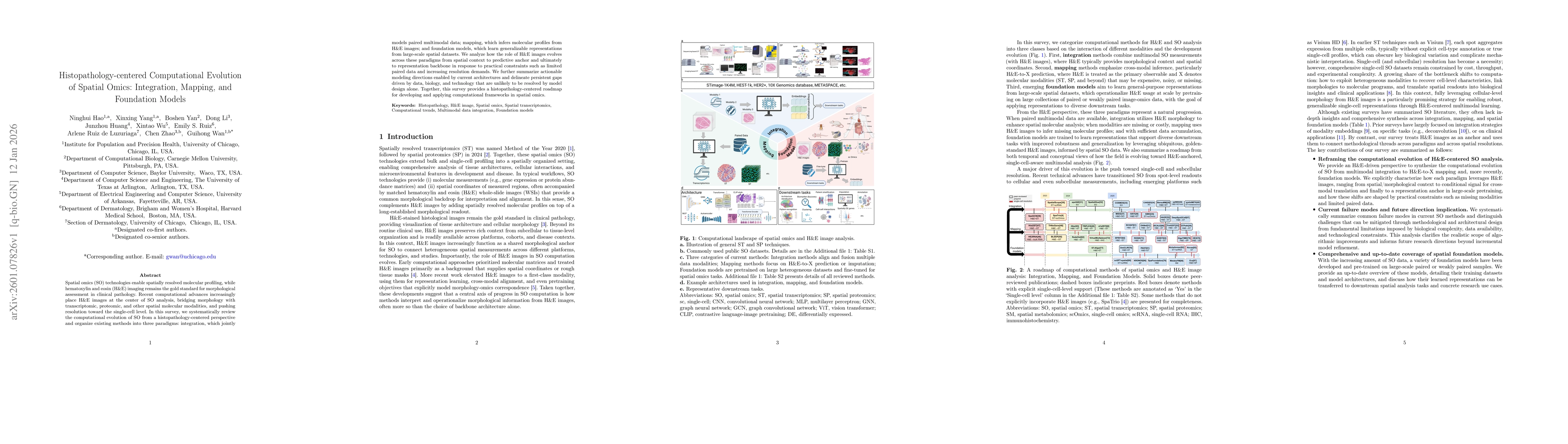 Thumbnail for Histopathology-centered Computational Evolution of Spatial Omics: Integration, Mapping, and Foundation Models