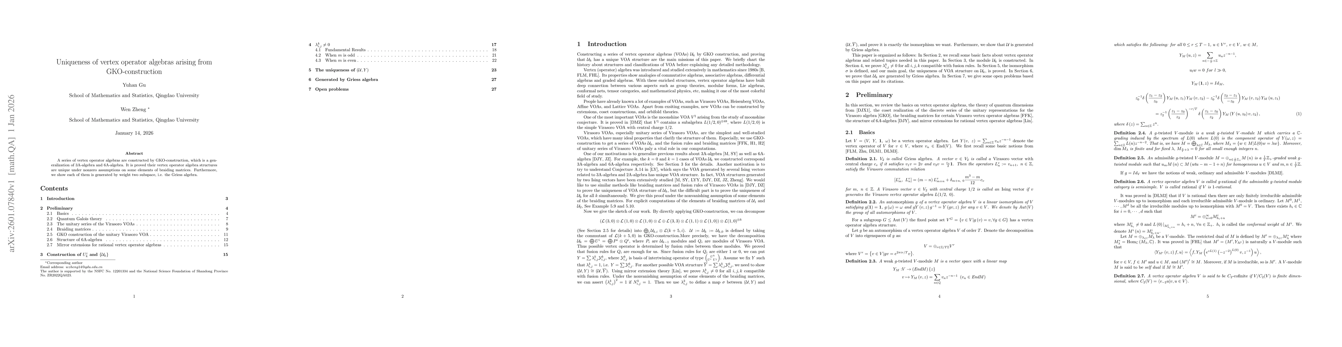 Thumbnail for Uniqueness of vertex operator algebras arising from GKO-construction