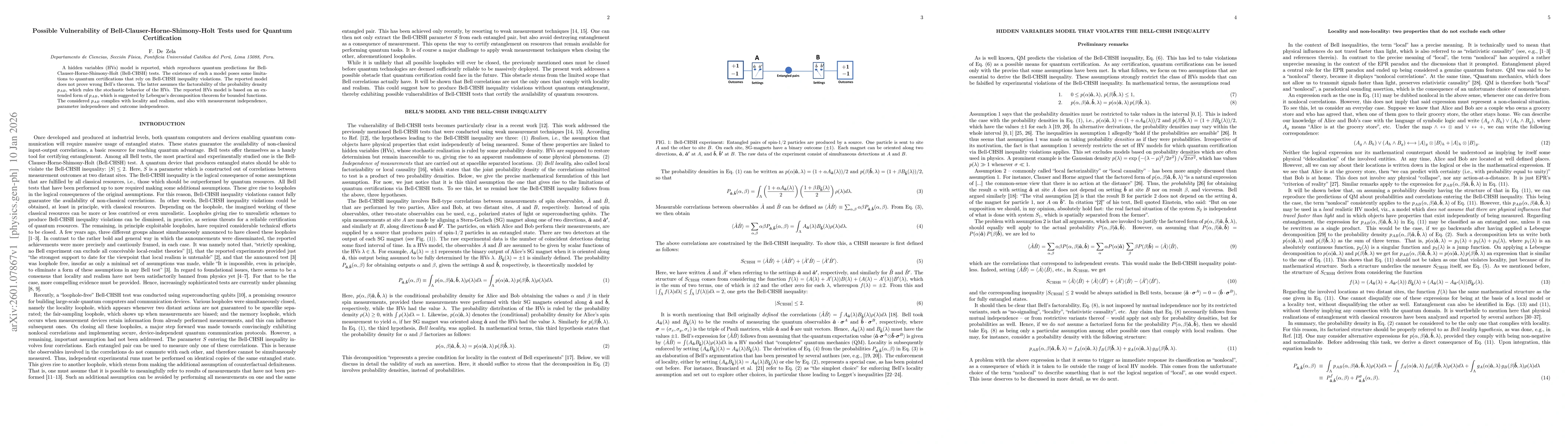 Thumbnail for Possible Vulnerability of Bell-Clauser-Horne-Shimony-Holt Tests used for Quantum Certification