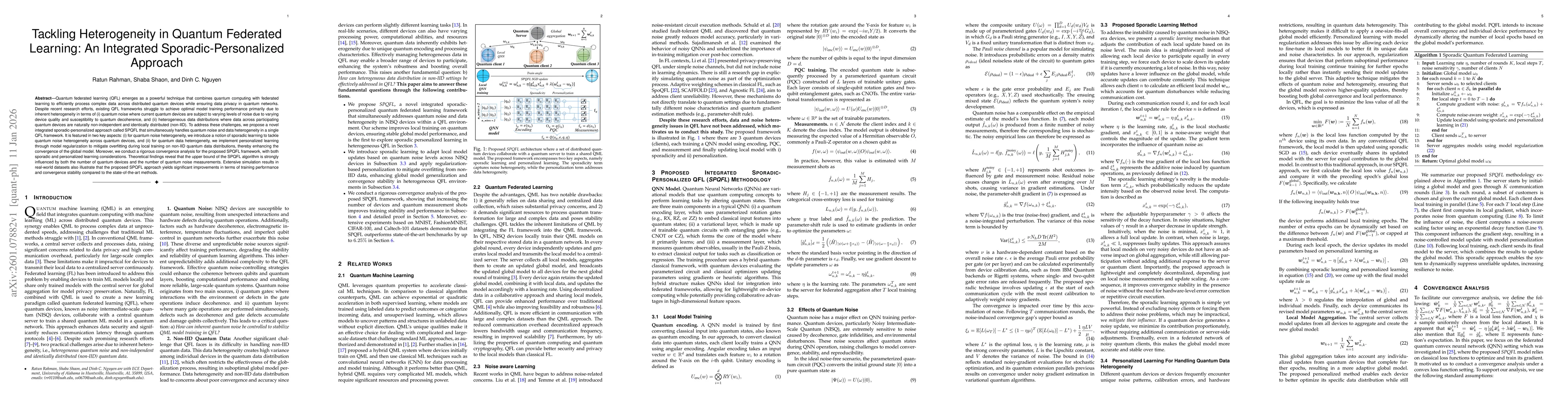 Thumbnail for Tackling Heterogeneity in Quantum Federated Learning: An Integrated Sporadic-Personalized Approach