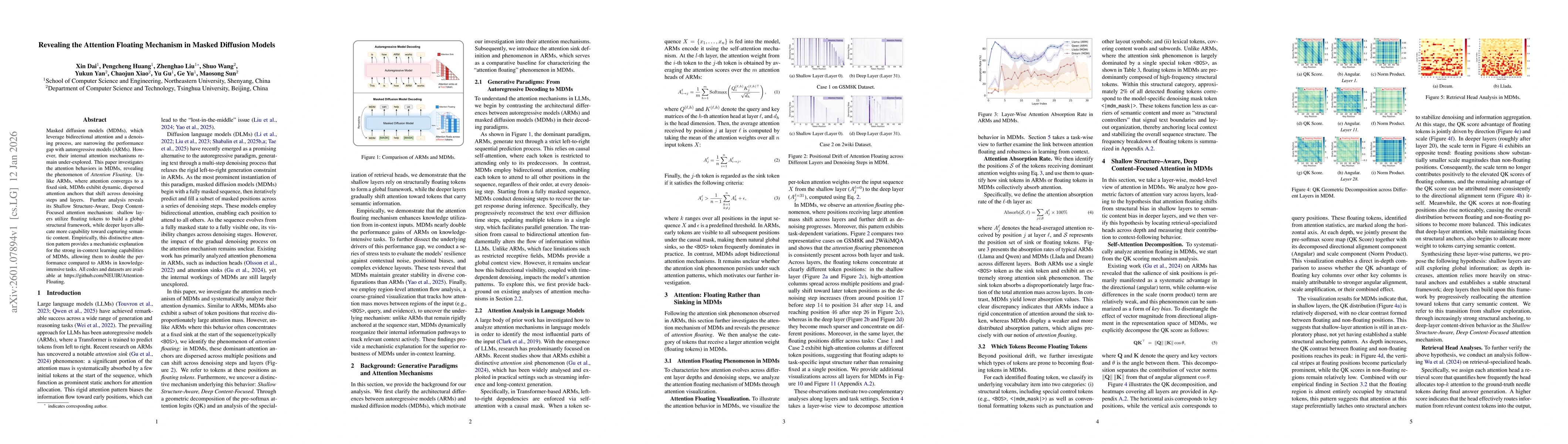 Thumbnail for Revealing the Attention Floating Mechanism in Masked Diffusion Models
