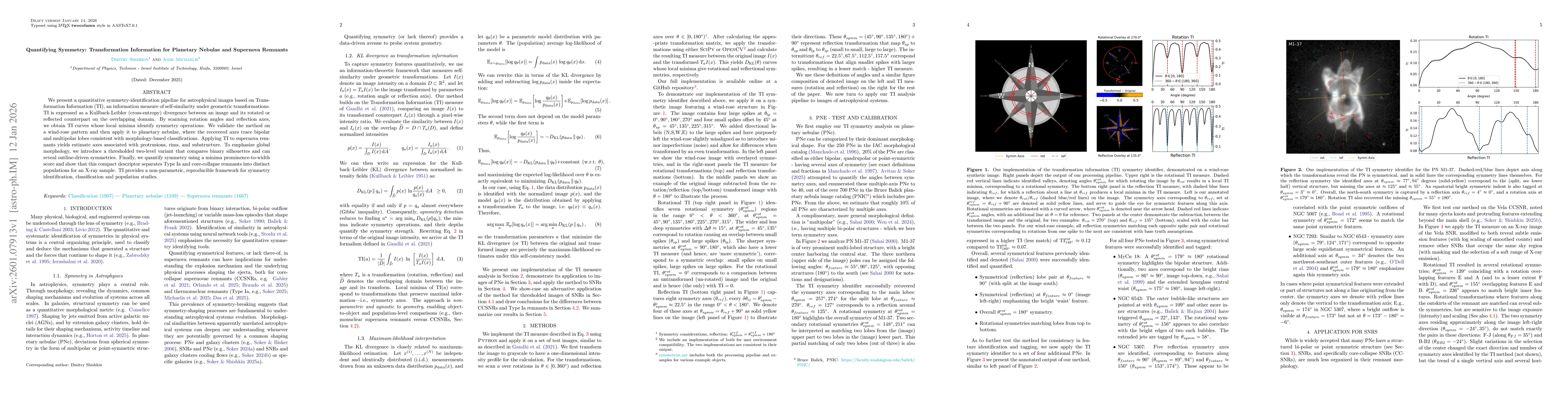 Thumbnail for Quantifying Symmetry: Transformation Information for Planetary Nebulae and Supernova Remnants