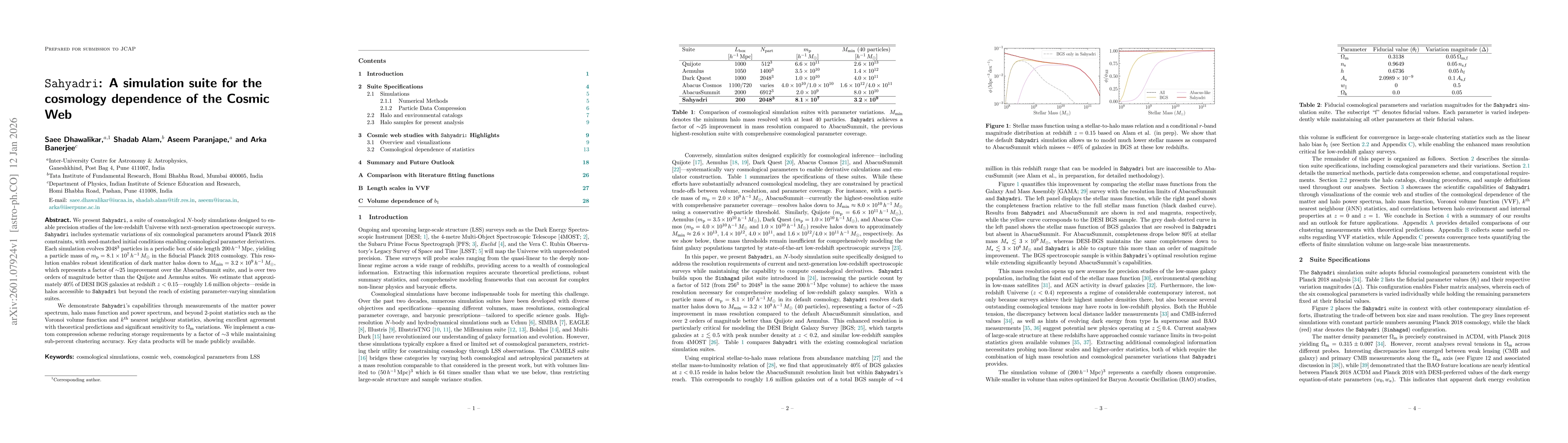 Thumbnail for Sahyadri: A simulation suite for the cosmology dependence of the Cosmic Web
