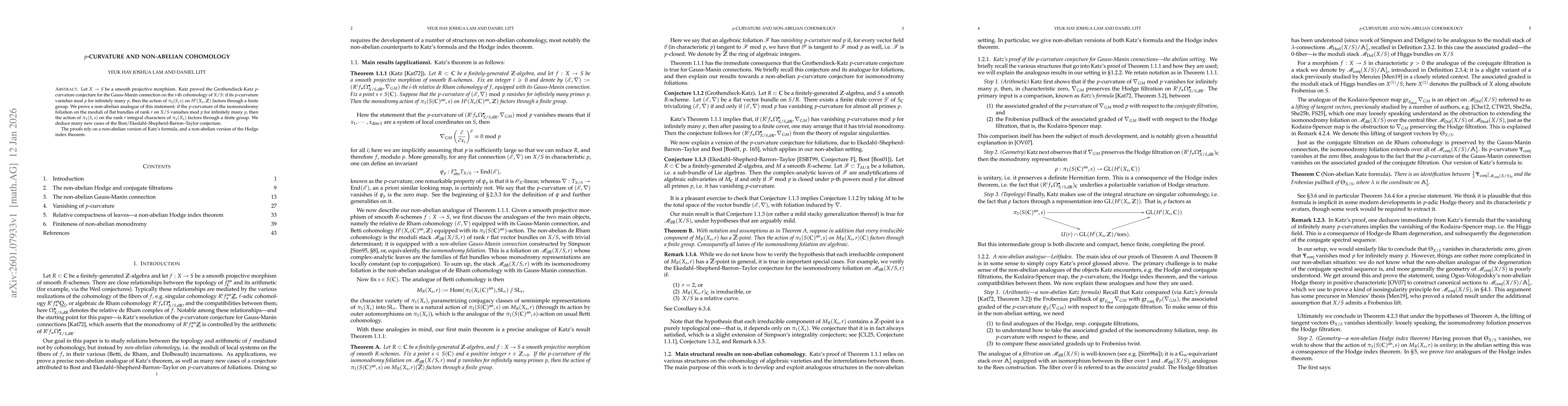 Thumbnail for p-Curvature and Non-Abelian Cohomology