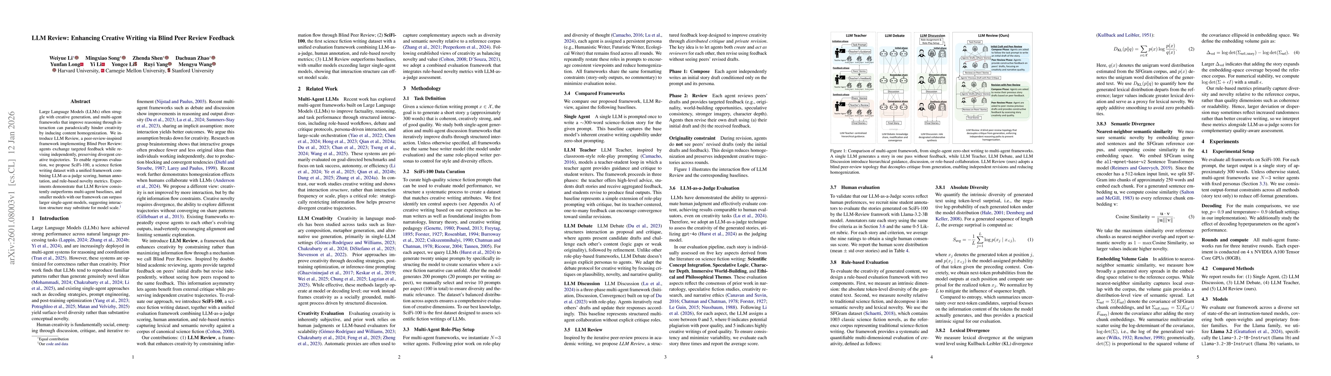 Thumbnail for LLM Review: Enhancing Creative Writing via Blind Peer Review Feedback