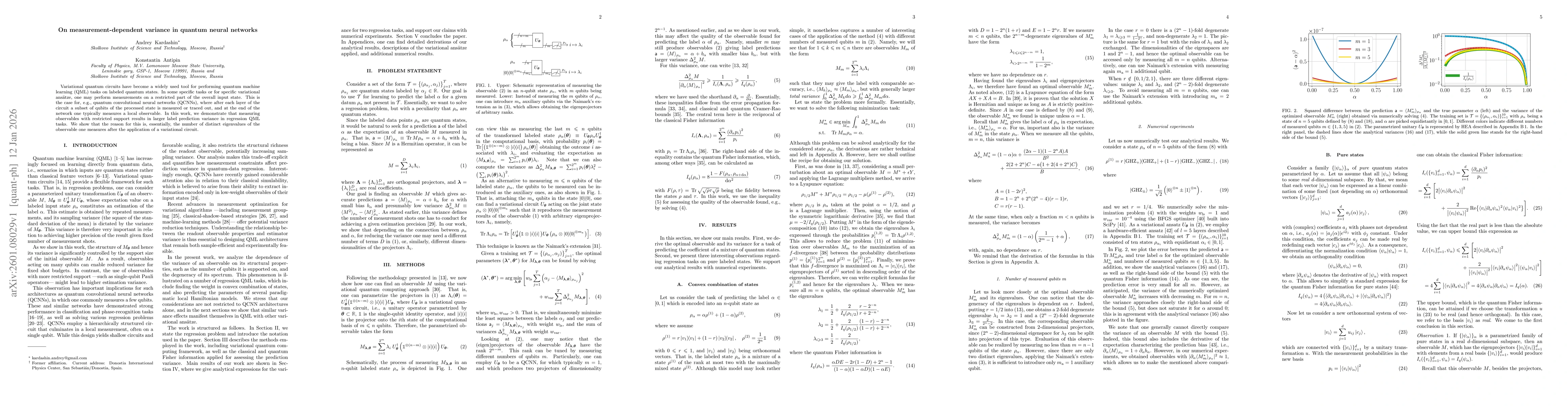 Thumbnail for On measurement-dependent variance in quantum neural networks
